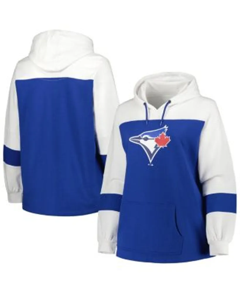 Toronto Blue Jays Women's Plus Size Colorblock Pullover Hoodie