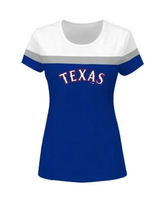 Profile Women's White and Royal Texas Rangers Plus Colorblock T-shirt