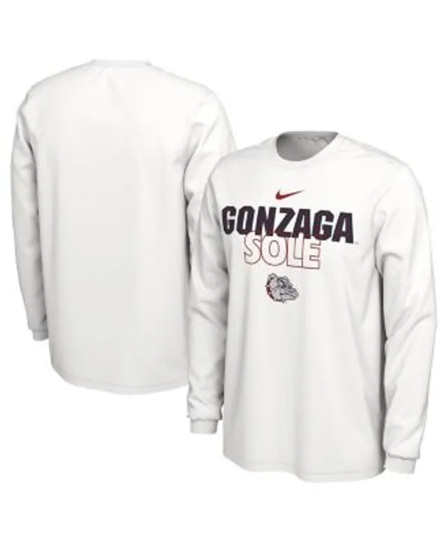 Nike Men's White Gonzaga Bulldogs On Court Bench T-shirt