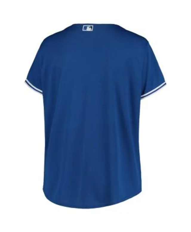 Profile Women's White/Royal New York Mets Plus Size Colorblock T-Shirt