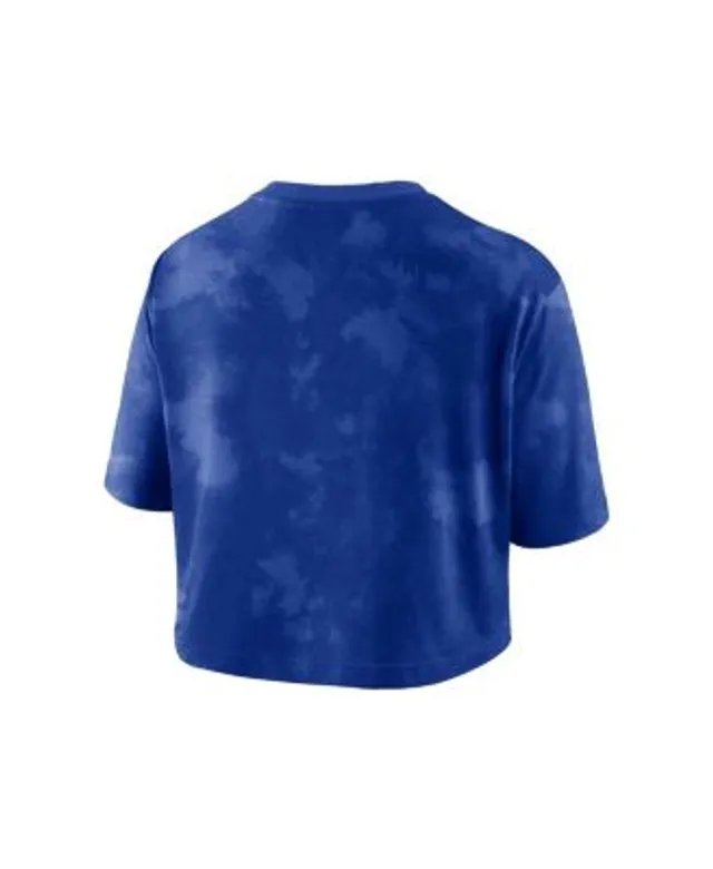 New Era Women's Royal Los Angeles Dodgers Tie-Dye Cropped Long Sleeve T- shirt - Macy's