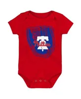 Outerstuff Infant Boys and Girls Royal, Red, White Philadelphia Phillies  Minor League Player Three-Pack Bodysuit Set