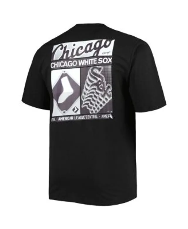 Men's Fanatics Branded Black/Heathered Gray Chicago White Sox Big & Tall Colorblock T-Shirt