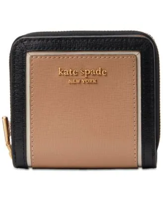 kate spade new york Knott Pebbled Leather Zip Slim Wallet