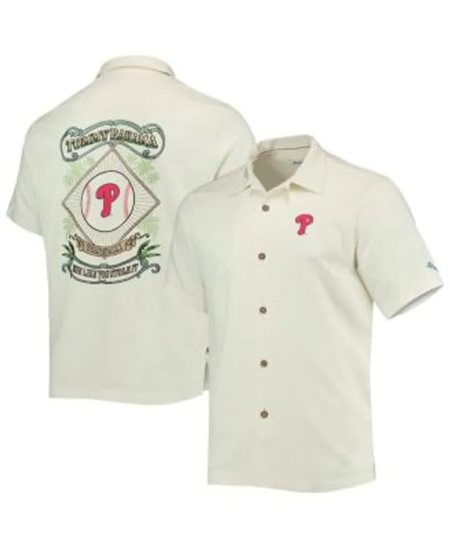 Men's Seattle Mariners Tommy Bahama Navy Baseball Bay Button-Up Shirt