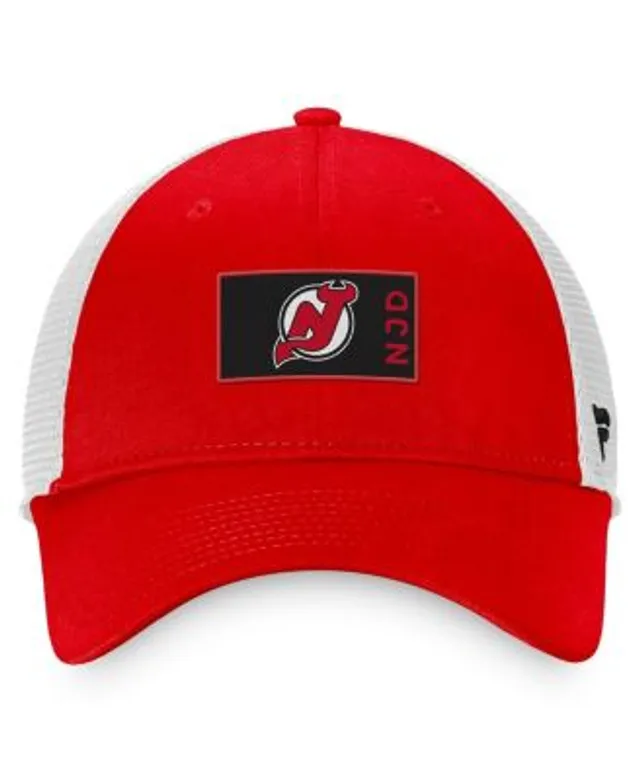 Men's Fanatics Branded Black/White New Jersey Devils Authentic Pro Rink  Trucker Snapback Hat