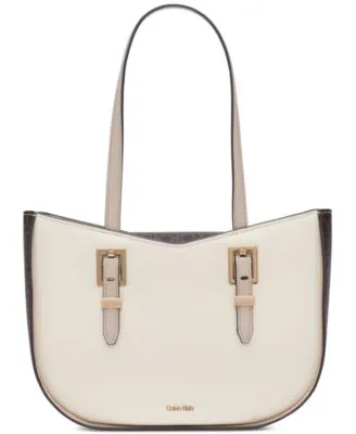 COACH Pebble Leather Day Tote with Removable Pouch - Macy's