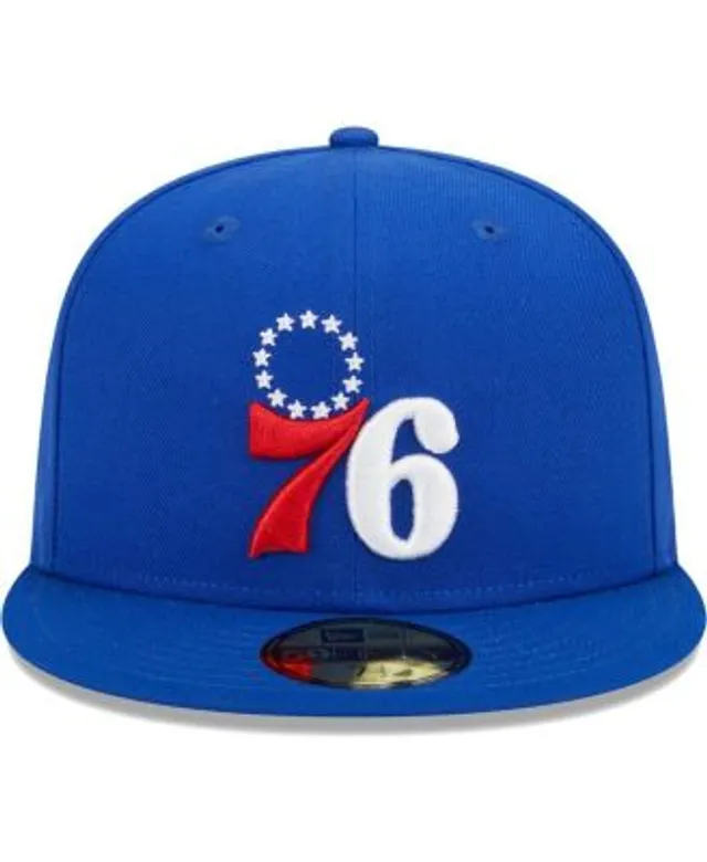 Men's New Era Royal Philadelphia 76ers Splatter 59FIFTY Fitted Hat