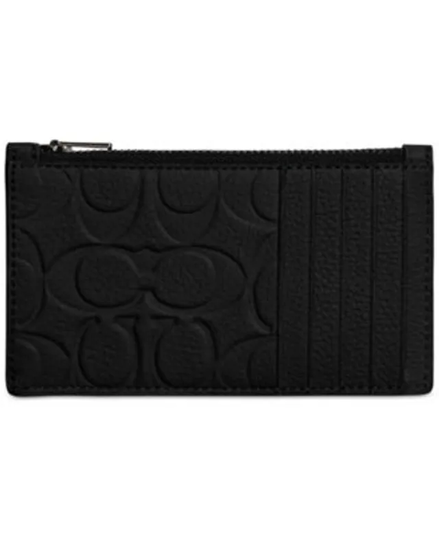 Coach Signature Canvas Zip Card Case (Wallets and Small Leather  Goods,Cardholders)