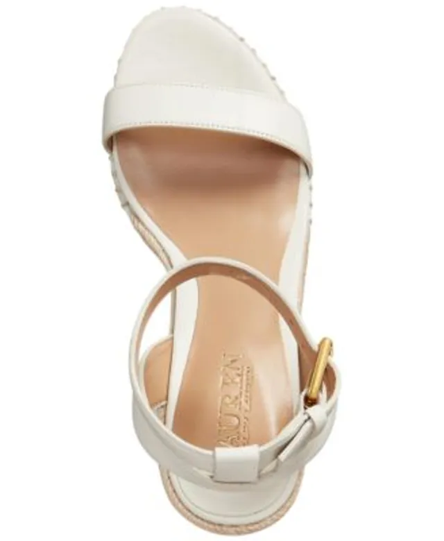 Lauren Ralph Lauren Women's Hilarie Ankle-Strap Espadrille Platform Wedge  Sandals - Macy's