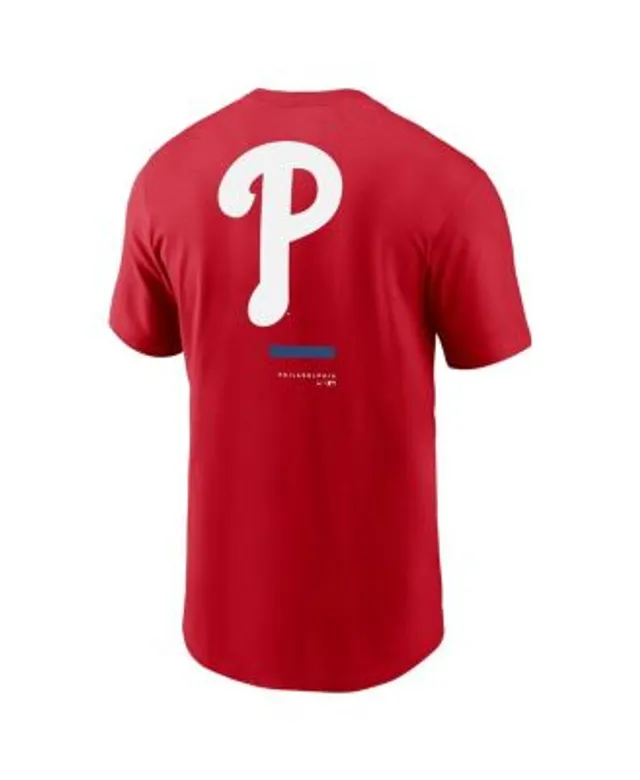  Majestic Philadelphia Phillies Red Wordmark T-Shirt