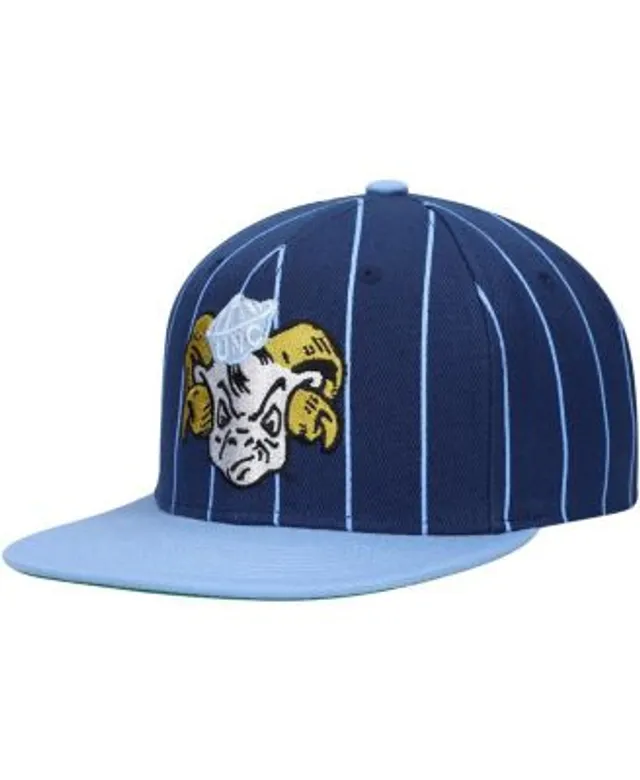 Mitchell & Ness Navy North Carolina Tar Heels Team Pinstripe Snapback Hat