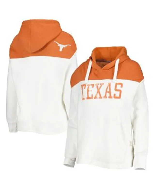 Texas Longhorns Pressbox Women's Pennant Stack Oversized Long Sleeve T-Shirt  - White