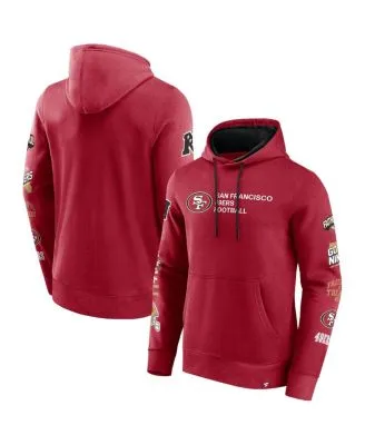 Nike Men's Scarlet San Francisco 49ers Wordmark Performance Pullover Hoodie - Scarlet