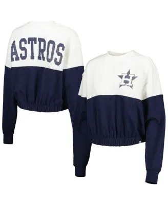 Women's '47 White/Navy Boston Red Sox Take Two Bonita Pullover Sweatshirt Size: Small