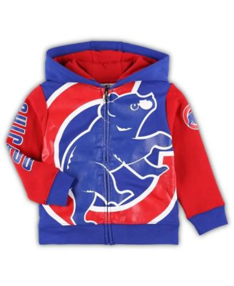 Outerstuff Youth Royal Chicago Cubs Poster Board Full-Zip Hoodie Size: Extra Large