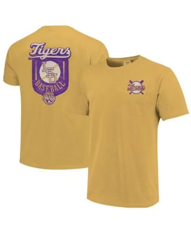 Men's Champion Gold LSU Tigers Bayou Bengals Baseball T-Shirt