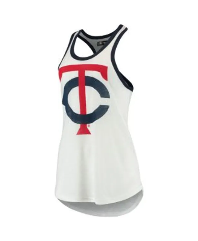 Women's G-III 4Her by Carl Banks White Chicago Cubs Tater Racerback Tank Top