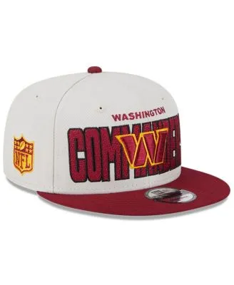 New Era Men's Burgundy, Gold Washington Commanders Team Script 9FIFTY  Snapback Hat