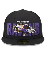 Men's New Era Black Baltimore Ravens 2022 NFL Draft 59FIFTY Fitted Hat