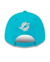 Youth Miami Dolphins New Era Stone/Aqua 2023 NFL Draft 9FORTY Adjustable Hat