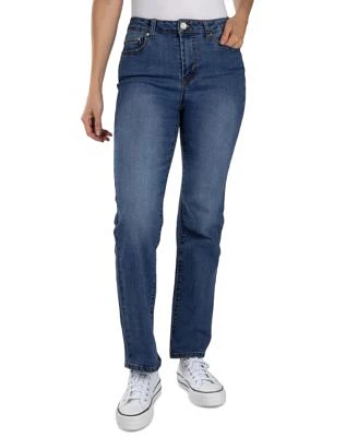 Juniors' High-Rise Straight-Leg Jeans