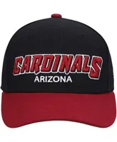 Mitchell & Ness Youth Boys and Girls Black, Cardinal Arizona Cardinals  Shredder Adjustable Hat