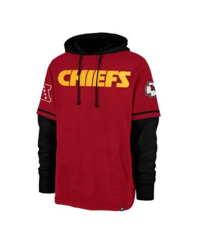 Men's New Era Red Kansas City Chiefs Big & Tall NFL Pullover Hoodie