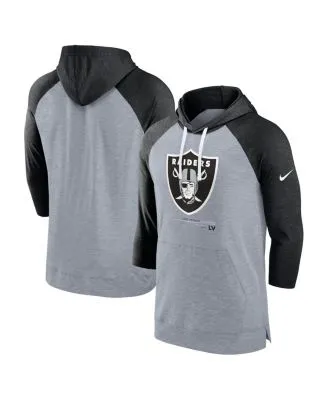 Men's Las Vegas Raiders Color Block Nike Therma NFL Pullover Hoodie in Black, Size: Small | 011S056Y8D-05K