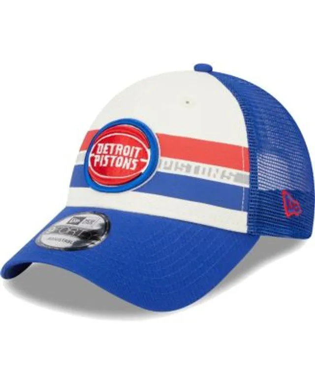 New Era Men's Cream, Royal Buffalo Bills Team Stripe Trucker 9FORTY Snapback  Hat