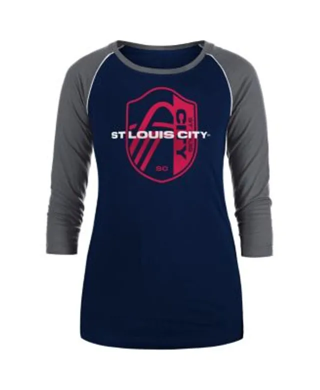 St. Louis Cardinals New Era Women's Raglan V-Neck T-Shirt - Red