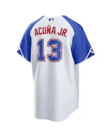 Nike Mens Ronald Acuna Jr Braves Replica Player Jersey In Gray/gray