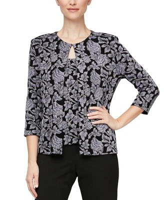 Petite Floral-Print Jacket and Top