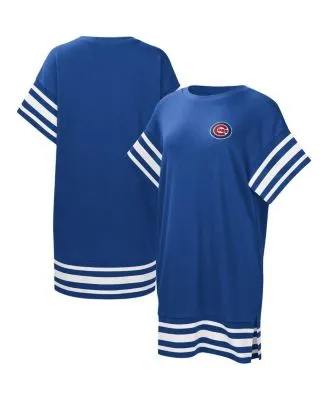 Women's Refried Apparel Red/Royal Chicago Cubs Hoodie Dress