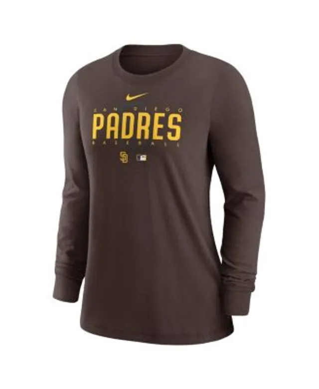 San Diego Padres Nike Authentic Collection Early Work Tri-Blend Performance  T-Shirt - Heather Brown