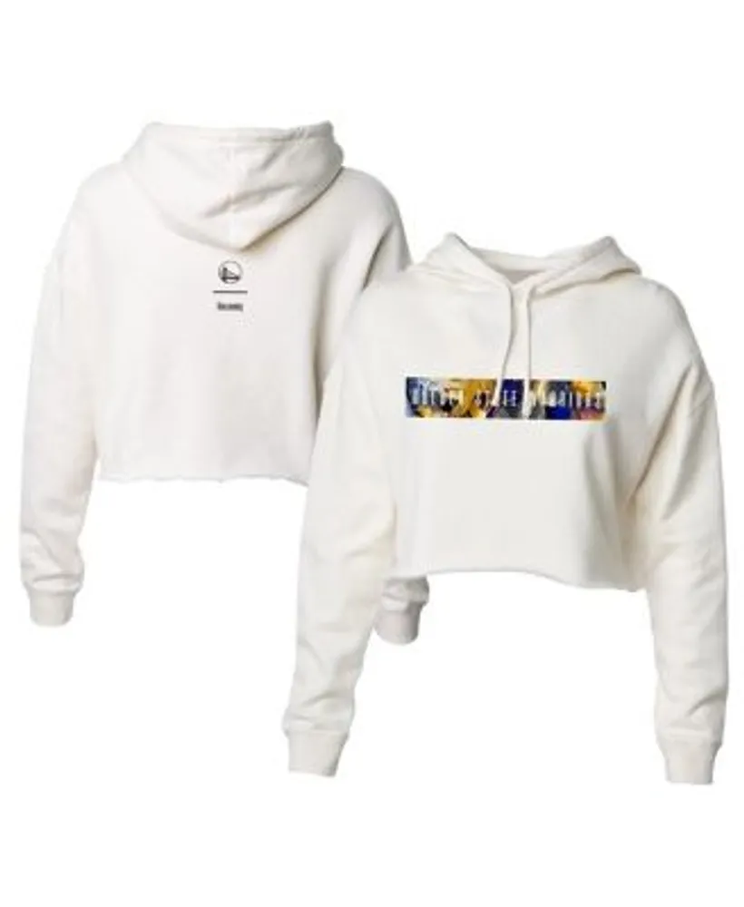 The Wild Collective Women's Tan Golden State Warriors 2022/23 City Edition  Cropped Pullover Hoodie