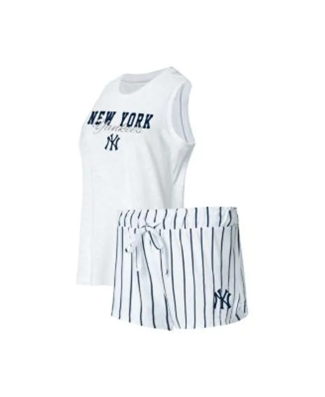 Women's Concepts Sport White Chicago Sox Reel Pinstripe Tank Top & Shorts Sleep Set Size: Extra Small