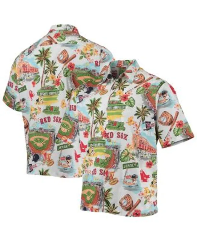 FOCO Men's Navy Boston Red Sox Floral Linen Button-Up Shirt - Macy's