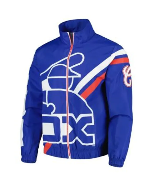Mitchell & Ness Men's Royal Chicago Cubs Exploded Logo Warm Up Full-Zip  Jacket