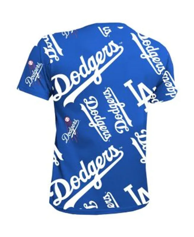 Stitches Youth Boys and Girls Royal Los Angeles Dodgers Allover Team T-shirt