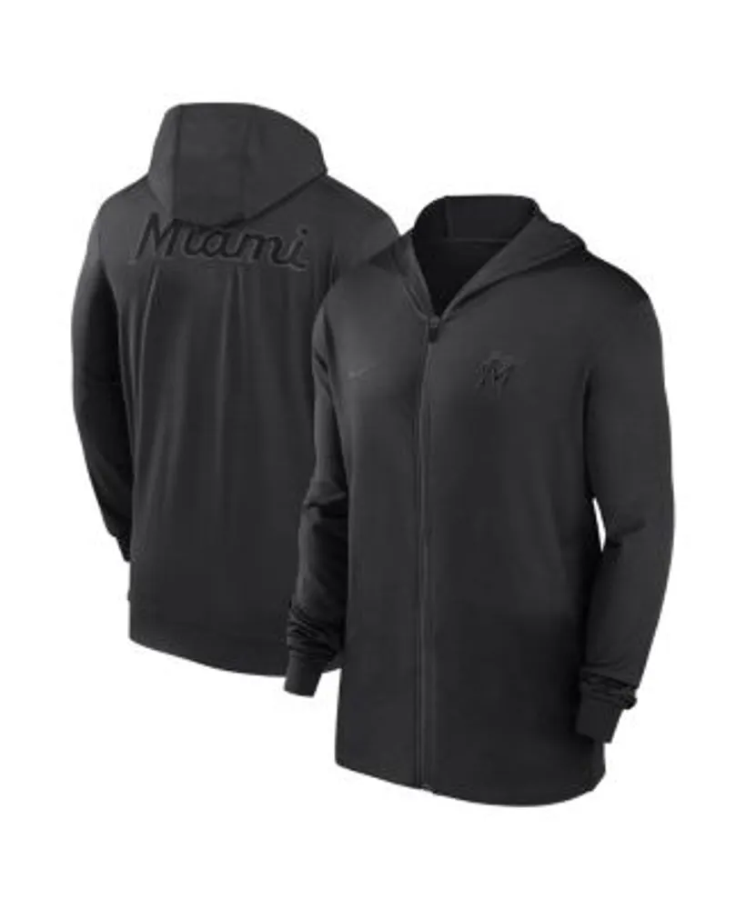 Nike Men's Miami Marlins Black Authentic Collection Dri-FIT Hoodie