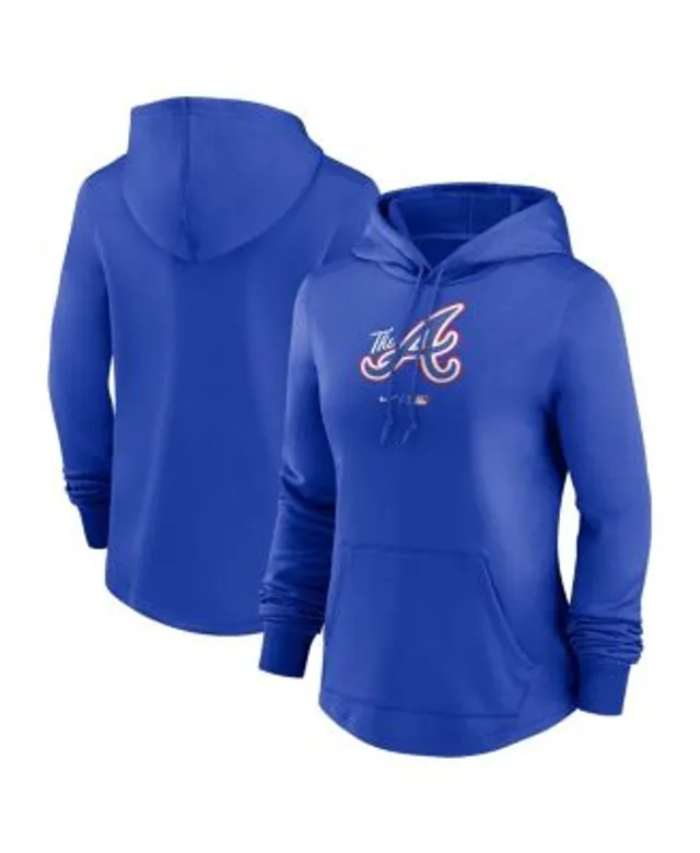 Atlanta Braves Nike Youth Pregame Performance Pullover Hoodie - Navy