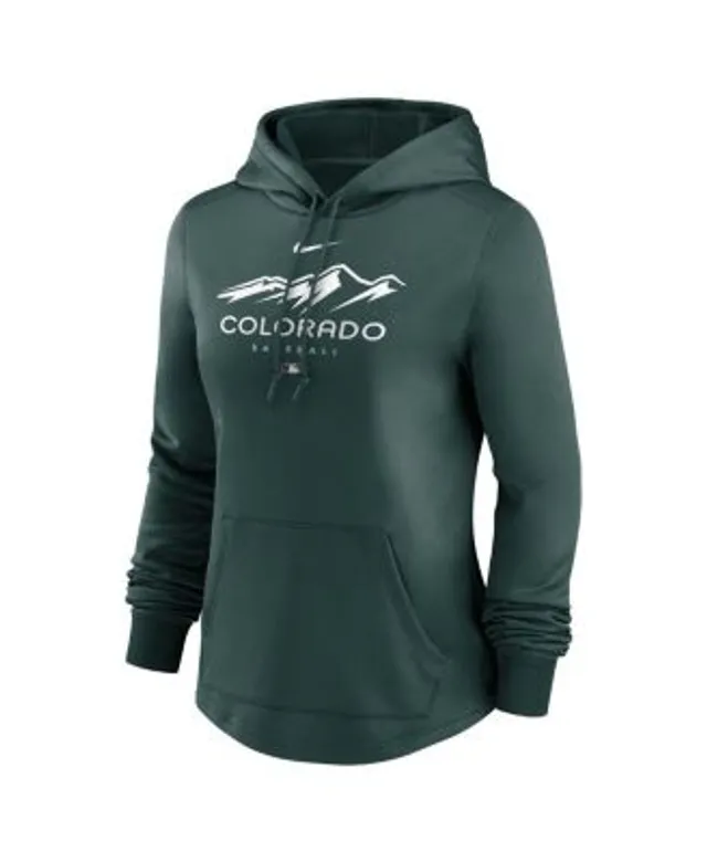 Youth Colorado Rockies Nike Hunter Green City Connect Performance Pullover  Hoodie