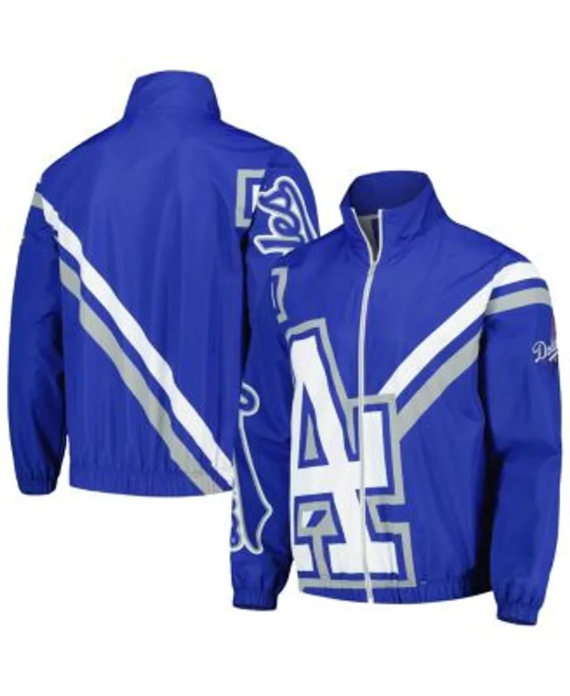 Mitchell & Ness Men's Royal Los Angeles Dodgers Exploded Logo Warm Up  Full-Zip Jacket