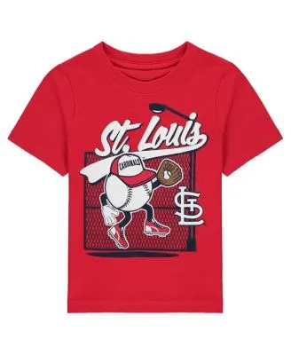 Outerstuff Youth Boys and Girls Red St. Louis Cardinals Letterman T-shirt