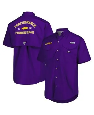 Colosseum Men's Black LSU Tigers Free Spirited Mesh Button-Up