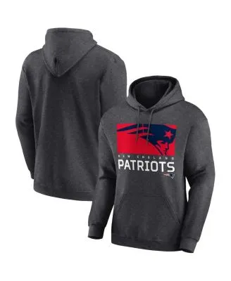 Men's Starter Royal/Heather Charcoal New England Patriots Extreme Vintage Logos Pullover Hoodie Size: Small