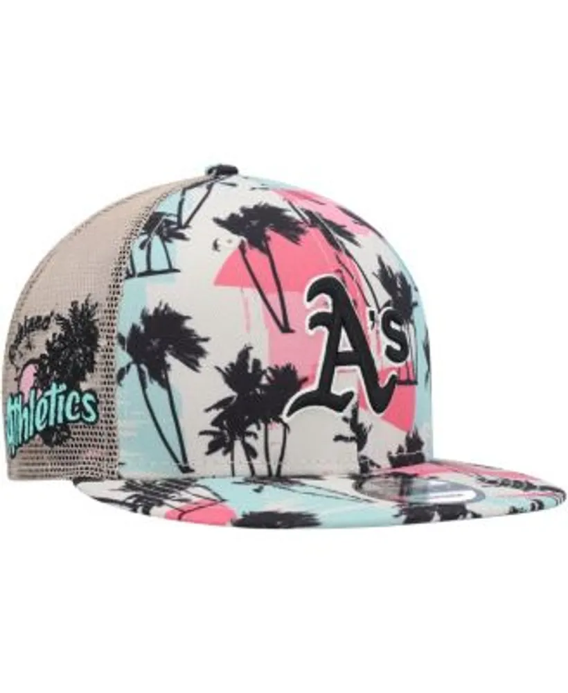 Men's New Era Natural Los Angeles Dodgers Retro Beachin' Bucket Hat