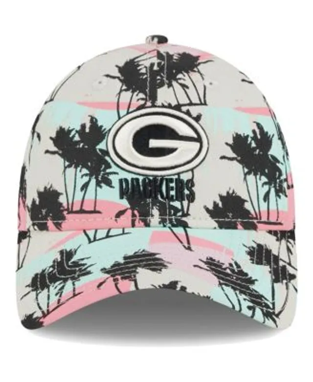 Green Bay Packers New Era Women's Floral 9TWENTY Adjustable Hat - Cream