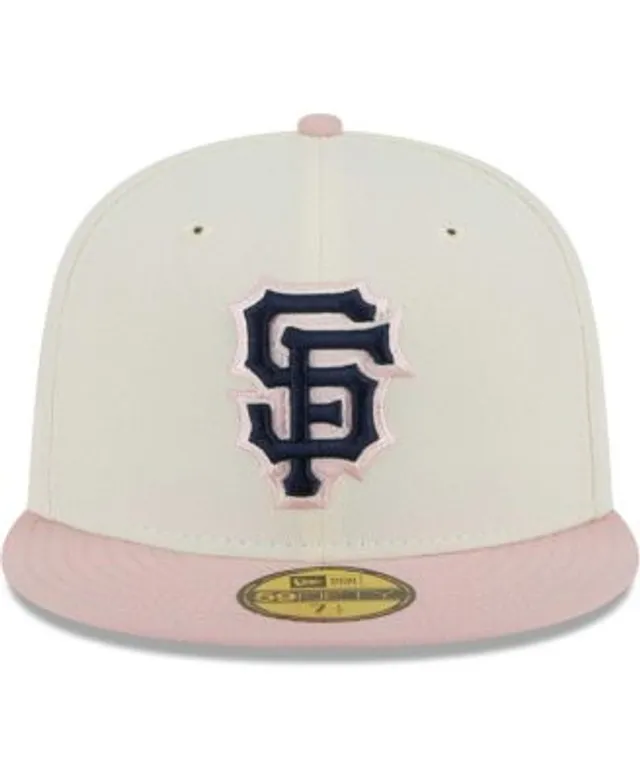 Men's New Era White/Pink Atlanta Braves Chrome Rogue 59FIFTY Fitted Hat